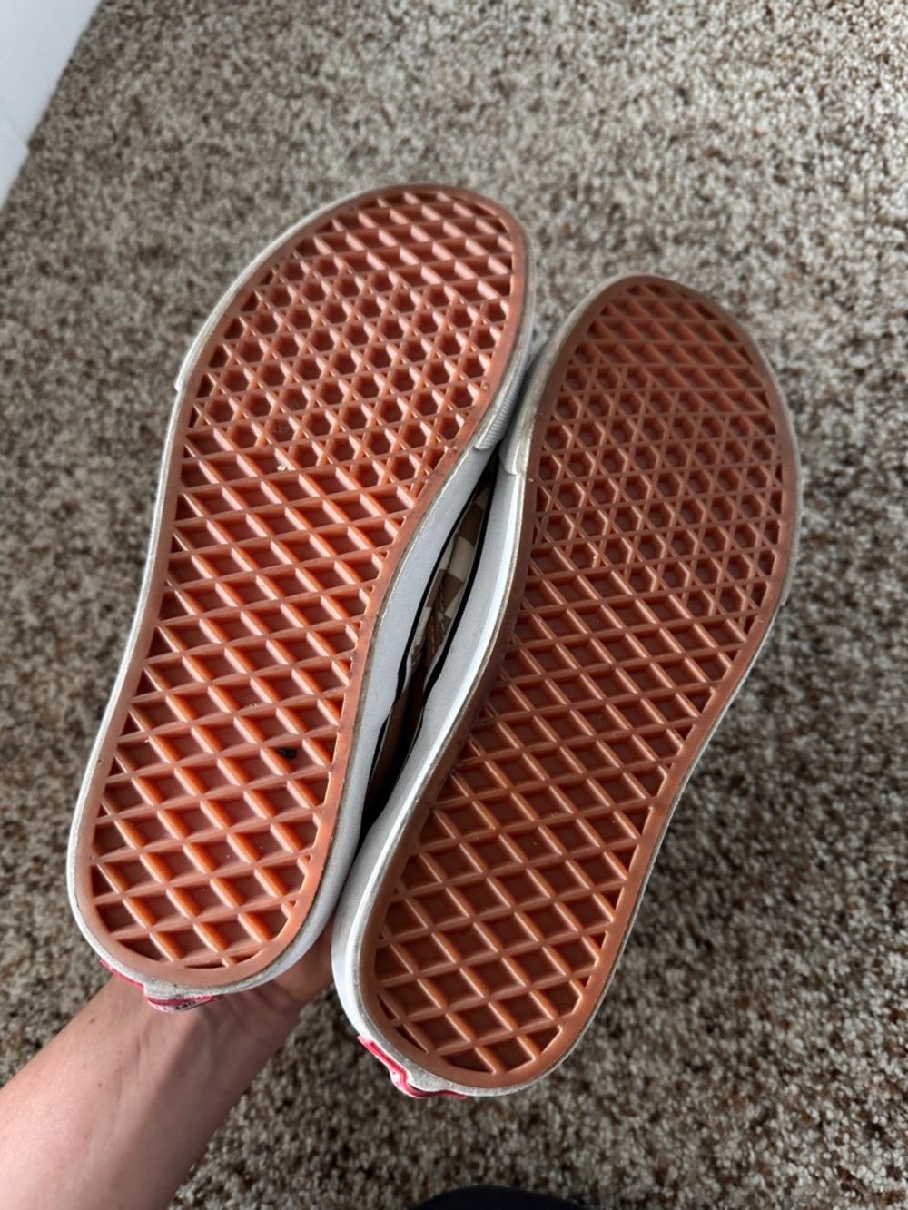 Tan checkered slip on vans size 7.5 - Picture 3 of 7